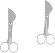 Tofficu 2pcs Stainless Steel Cattle Semens Scissors Farm Animal Tool for Cattle Supplies Lightweight Sturdy