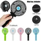 Portable Mini Hand-held Desk Fan Cooling Cooler USB Air Rechargeable Conditioner
