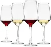 Crystal Wine Glasses Set of 4, Red Wine Glasses - Long Stem, Large Capacity, 15 OZ - Perfect for Party, Wedding, Christmas