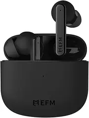 EFM Detroit Wireless BT Ear Buds/Earphones w/Case for iPhone 12/Samsung S21 BLK