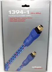 Audioquest 1394-1 4 to 4 Pin 2 meter FireWire i.Link IEEE-1394A cable
