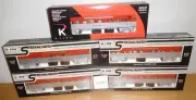 K-LINE K4532 GOLDEN STATE PASSENGER 5 CAR O GAUGE TRAIN SET ROCK ISLAND SP PRR