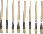 KICHOUSE 12-Pack Bristle Brush Set Oil Painting Baking BBQ Cleaning Brush Wooden Handle