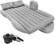 MAGIC SELECT Inflatable Car Air Mattress. Portable and Multifunctional Folding Bed for Rear Seat with Air Pump + 2 Pillows. Air Sofa with Inflator for Travel and Camping.
