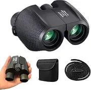 [Yotsuba] Compact Binoculars, Foldable Waterproof BAK-4 Binoculars 10 x 25 Prism Hunts Birding Telescope Scope Light for Hunting, Bird Watching, Hiking, Camping and Concert