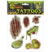 Biohazard Zombie Temporary Tattoo Sheet