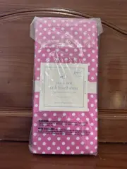 Pottery Barn Baby Pink And White Mini Dot Crib Fitted Sheet