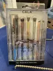 CALA EYE NEED IT Essential Eye Kit 5pc make up brush Kit & Travel Case NEW. F 6
