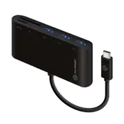 Alogic UC3ACR USB Type-C to Multi Adapter Card Reader for SD/Micro SD & 3 x USB 3.0 Hub