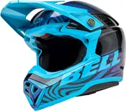 Bell Moto-10 Spherical MIPS Cortex, motocross helmet , color: Black/Light Blue/Blue , size: M
