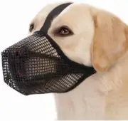 Soft Mesh Dog Muzzle Won't Contact Nose for Small Medium Large Dogs, Allows P...