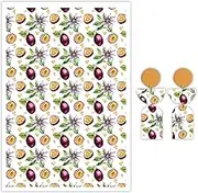 Briartw 10 Sheets Polymer Clay Transfer Paper - Per Sheet 5.82 x 3.93 inch Water-Soluble Transfer Sheets for DIY Clay Jewelry Making Disposable Stickers -Passion Fruit Pattern