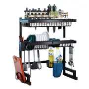 Over Sink Dish Drying Rack Drainer Steel Cup Cutlery Organizer 65cm/85cm/95cm