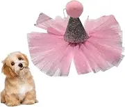 VERDANVERSE 1 Set Pet Birthday Hat for Cats and Dogs Reusable Design with Lace Scarf Comfortable and Durable Birthday Party Accessory for Furry Friends