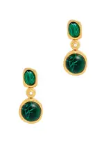 Kenneth Jay Lane Stone and Crystal-embellished Drop Earrings - Green ONE SIZE