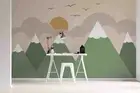 3D Triangle Mountain Wallpaper Wall Mural Removable Self-adhesive 110