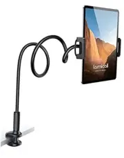 Gooseneck Tablet Mount Holder for Bed - Flexible Tablet Arm Clamp for Bed