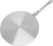 24cm Heat Diffuser Stainless Steel Induction Adapter Plate,Diffuser Plate for Electric Gas Stove Glass Induction Cooktop,Cooker Heat Transfer Plate Adapter with Handle Protects Pot