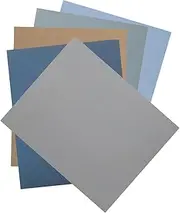GLSTOY 5pc Set Silicon Carbide Grit Sandpaper Sheets 9x11in 1000/2500/4000/5000/7000 Grit Fine Abrasive Sanding Paper for Automotive Wood Metal Wet Dry Use