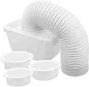 Tofficu -in-one Dryer Vent Accessory Set Vent Hose Connector Sealing Plate Lint Trap for Drum Dryers