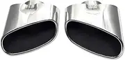 Muffler tip, Compatible Compatible Compatible For BMW X5 E70 Dual Chrome Exhaust TIP Muffler Tip Stainless Steel