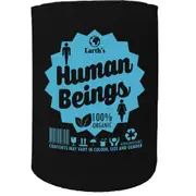 Alcohol Stubby Holder - Human Beings - Funny Novelty Birthday Gift Joke Beer Can Bottle Coolie