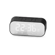 BT501 Bluetooth 5.0 Mini Speaker with LED & Alarm Clock & Clock & Mirror Support 32G TF Card