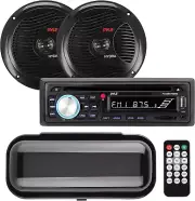 , Bluetooth Car Stereo, Single DIN Radio, Marine Stereo Receiver Kit with Waterp