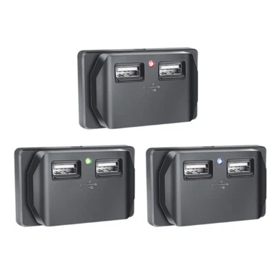 2 Ports USB Car Chargers Socket 12V 24V Power Outlet For Car Boats Vehicle Bus