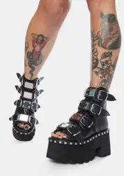 [Demonia] Ashes Platform Bootie Sandals