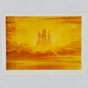 Snow White and the Seven Dwarfs Postcard Disney Castle Happily Ever After 1994
