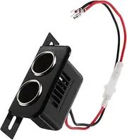 LeoLeozz Car Lighter Socket Extension Cords Chargers Adapter Power Plug Receptacle Outlet Power Splitter Car Parts Female Socket Plug Extension Cord Female Seat Plastic Cable