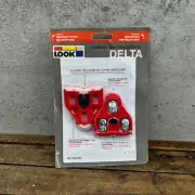Vintage Look Delta Pedal Cleat NOS Parts Set Red Shoe Bicycle Cycling