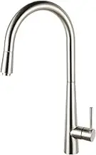 ACA International WELS Kitchen Tap Pull Out Brass Spray Head Kitchen Mixer Tap 360° Swivel Laundry Sink Faucet Taps(Polished Chrome)
