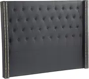 Double Size Bed Head Headboard BedHead Fabric Frame Base Black