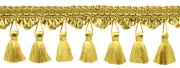 Tassel Fringe Trim, Style# TFSS0225, Color# C4 - Antique Gold [5 Yards]
