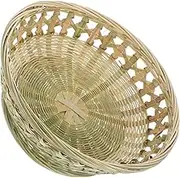 Multi Function Woven Fruit Storage Basket Convenient Desktop Container for Snacks Fruits and Bread Wear Resistant Design for Home Decor and Organization