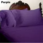 Purple Stripe Queen 4 Piece Bed Sheet Set 1000 Thread Count 100% Egyptian Cotton