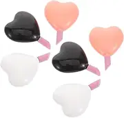 SHERCHPRY 6Pcs Nail Polishing Set with Heart Topper Portable Cuticle Pusher and Nail Buffer Tool for Home Salon Nail Polish Remover