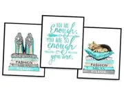 Glam Wall Decor Positive Inspiration Quotes - High Fashion Design - Designer
