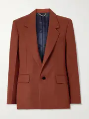 [Victoria Beckham] Victoria Beckham - Twill Blazer - Brick - UK 6 UK 6 Red