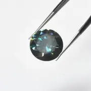 5 Ct Greenish Blue Lab Created Diamond For Ring, Great Luster Clarity Certified
