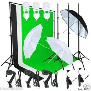 Linco Studio Lighting Photography 3 Muslin Backdrop Light Stand Kit