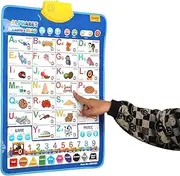 Interactive Bilingual Alphabet Wall Chart for Toddlers | ABCs, Numbers, Spelling | Speech Therapy & Sensory Play | Educational Gift for Boys & Girls | Learn New Words & Sounds
