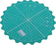 DOITOOL 1Pc Self Healing Fabric Rotating Cutting Mat Lightweight Round Turntable Pad for Craft Making Non Slip Design Durable Material for DIY Projects
