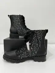 Sorel Lennox Cozy Moto Black WP Waterproof Ankle Boots Woman Size 11 New In Box