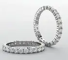 1.22 ct Platinum Diamond Eternity Ring Wedding Band, size 6.5, 24 x 0.05 ct each