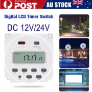 Timer Switch DC 12V/24V Digital LCD Programmable Control Time Relay Day/Week AU