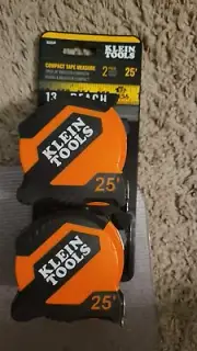 Klein Tools Compact Tape Measure 2 Pack 9525VP 25 Feet 13 Ft. Reach NEW
