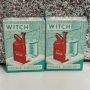 2 Pc Vintage Witch Automatic Needle Threader w/ instructions Germany Unopened